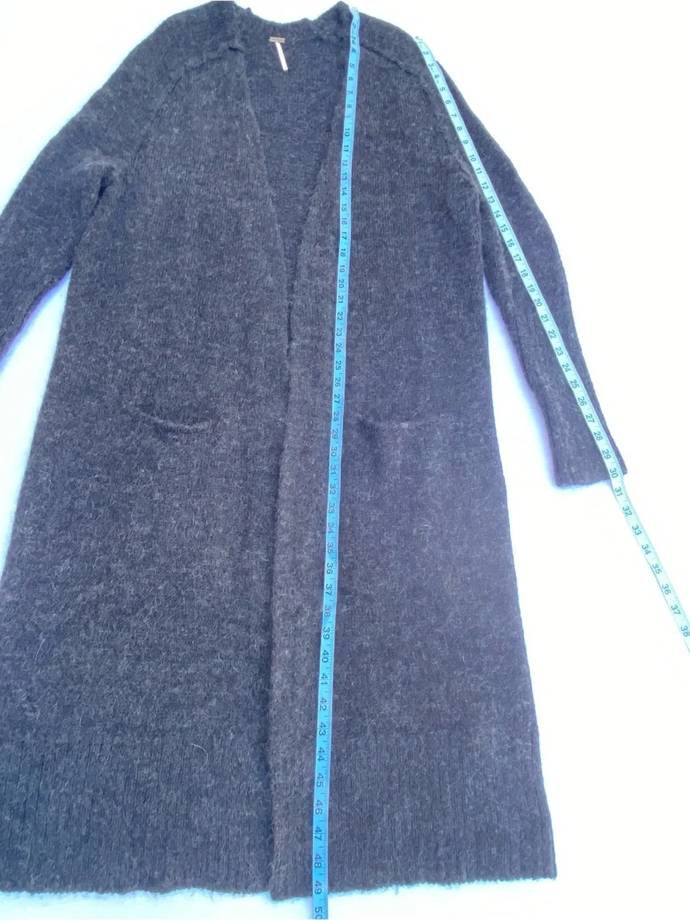 Free People Oversized Cardigan Sweater Alpaca Blend Open Front Maxi-length Sz XS